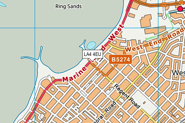 LA4 4EU map - OS VectorMap District (Ordnance Survey)