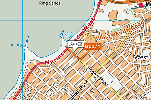 LA4 4EZ map - OS VectorMap District (Ordnance Survey)