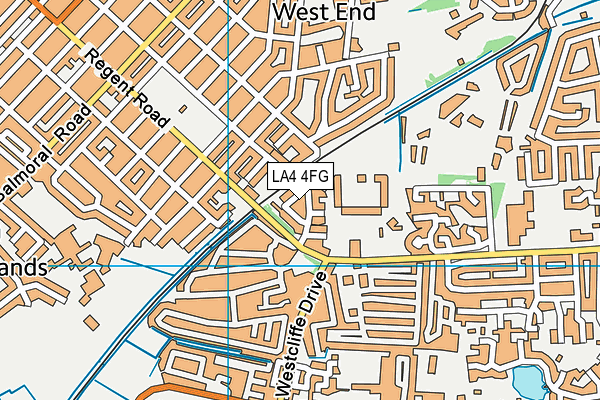 LA4 4FG map - OS VectorMap District (Ordnance Survey)