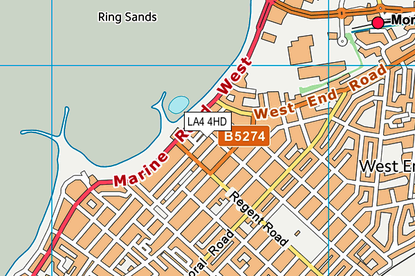 LA4 4HD map - OS VectorMap District (Ordnance Survey)