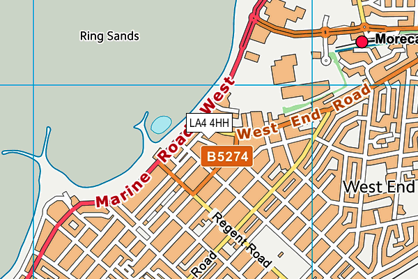 LA4 4HH map - OS VectorMap District (Ordnance Survey)