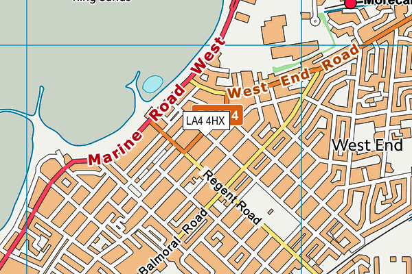 LA4 4HX map - OS VectorMap District (Ordnance Survey)