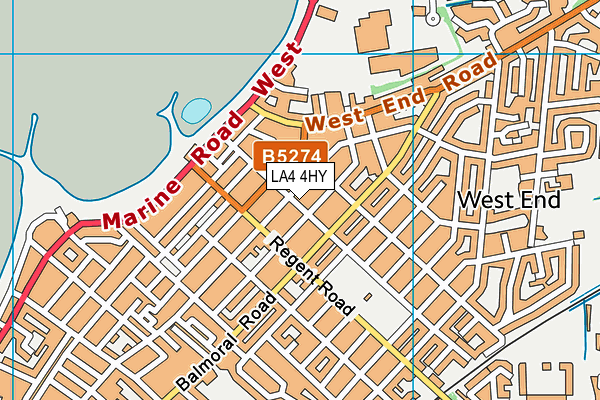 LA4 4HY map - OS VectorMap District (Ordnance Survey)