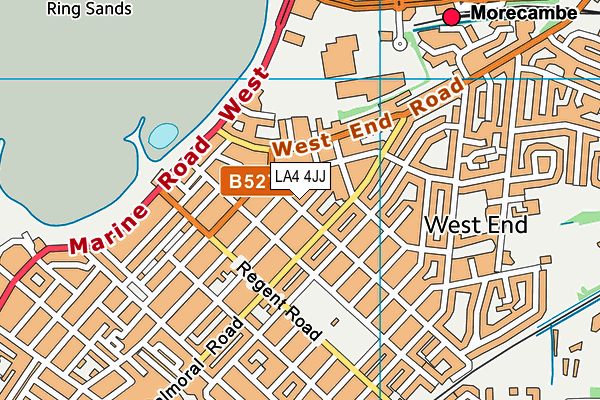 LA4 4JJ map - OS VectorMap District (Ordnance Survey)