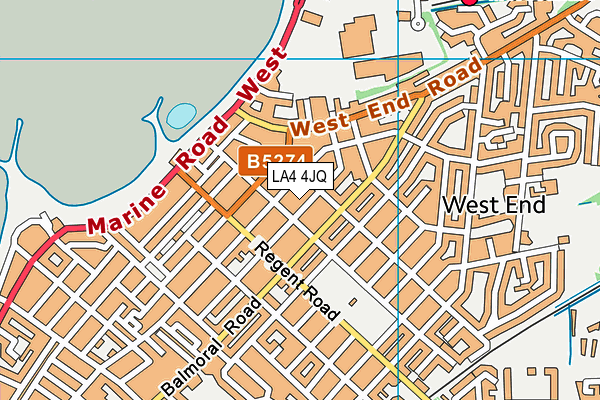 LA4 4JQ map - OS VectorMap District (Ordnance Survey)