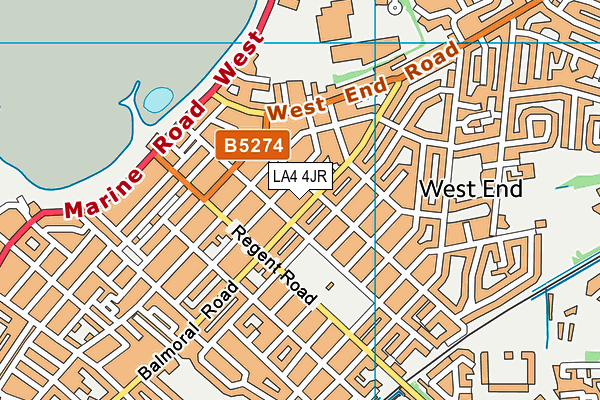 LA4 4JR map - OS VectorMap District (Ordnance Survey)