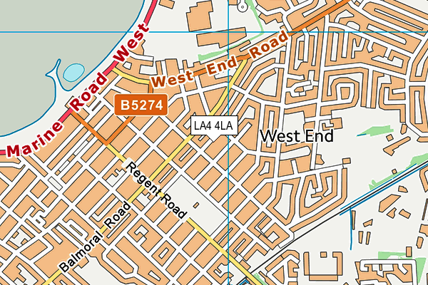 LA4 4LA map - OS VectorMap District (Ordnance Survey)