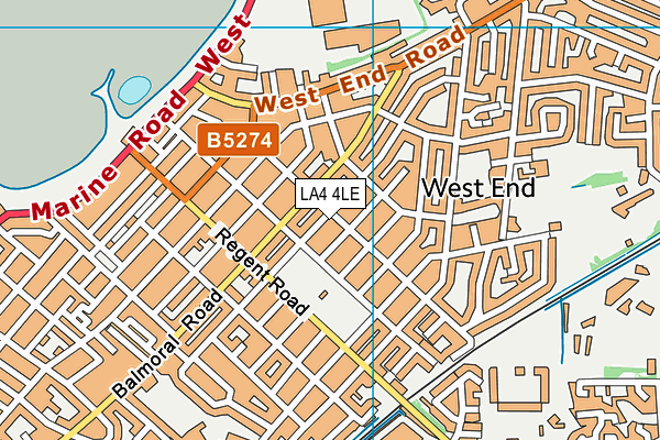 LA4 4LE map - OS VectorMap District (Ordnance Survey)