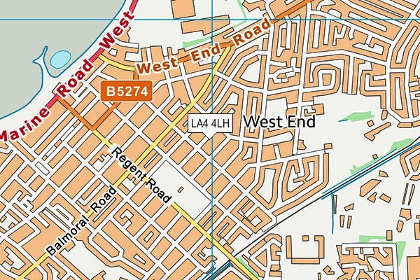 LA4 4LH map - OS VectorMap District (Ordnance Survey)