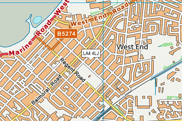 LA4 4LJ map - OS VectorMap District (Ordnance Survey)