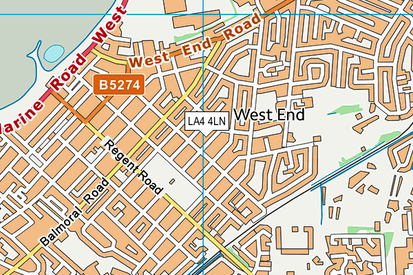 LA4 4LN map - OS VectorMap District (Ordnance Survey)