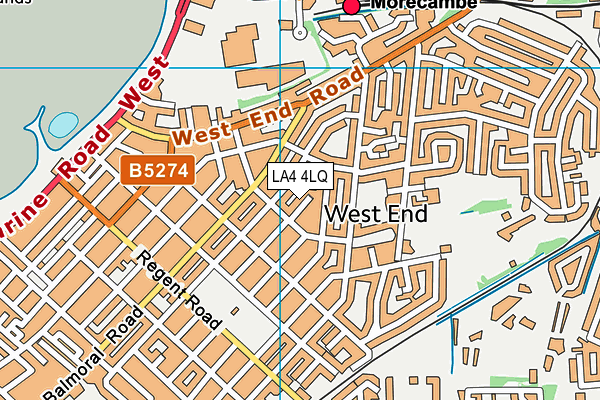 LA4 4LQ map - OS VectorMap District (Ordnance Survey)