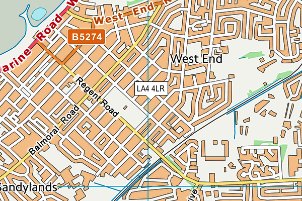 LA4 4LR map - OS VectorMap District (Ordnance Survey)