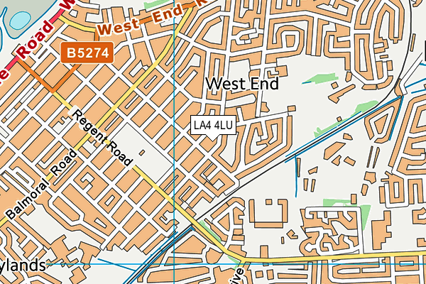 LA4 4LU map - OS VectorMap District (Ordnance Survey)