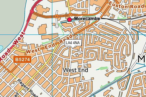 LA4 4NA map - OS VectorMap District (Ordnance Survey)