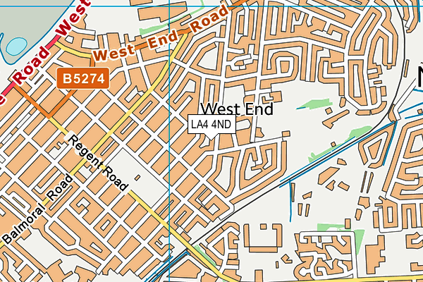 LA4 4ND map - OS VectorMap District (Ordnance Survey)