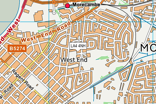 LA4 4NH map - OS VectorMap District (Ordnance Survey)