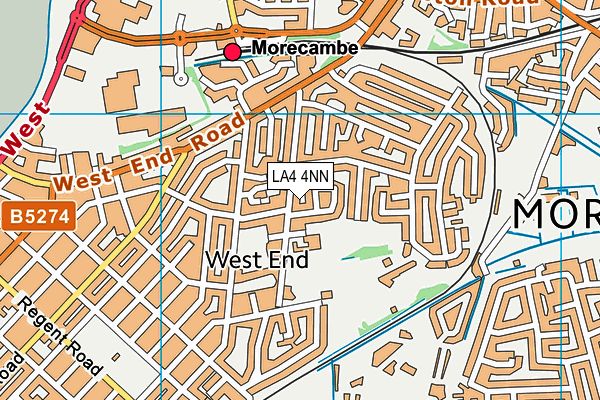 LA4 4NN map - OS VectorMap District (Ordnance Survey)