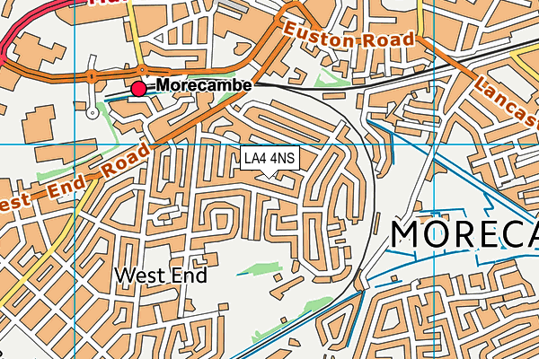 LA4 4NS map - OS VectorMap District (Ordnance Survey)