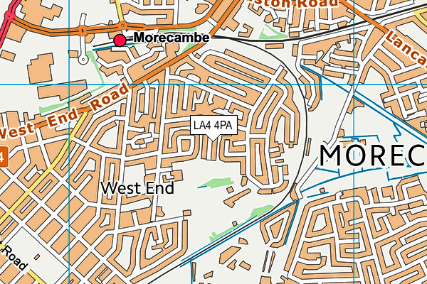 LA4 4PA map - OS VectorMap District (Ordnance Survey)