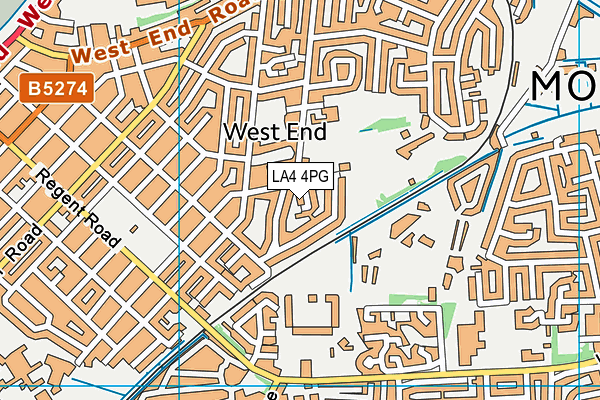 LA4 4PG map - OS VectorMap District (Ordnance Survey)
