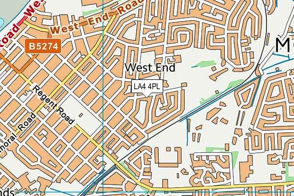 LA4 4PL map - OS VectorMap District (Ordnance Survey)