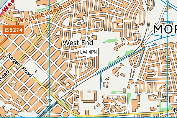 LA4 4PN map - OS VectorMap District (Ordnance Survey)