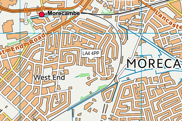 LA4 4PP map - OS VectorMap District (Ordnance Survey)