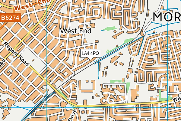 LA4 4PQ map - OS VectorMap District (Ordnance Survey)