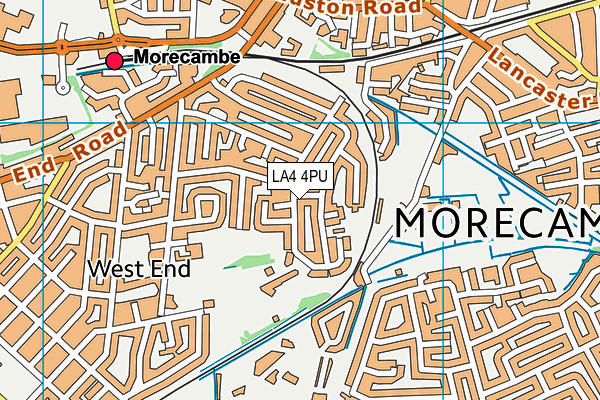 LA4 4PU map - OS VectorMap District (Ordnance Survey)