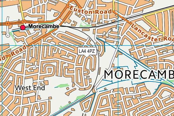 LA4 4PZ map - OS VectorMap District (Ordnance Survey)