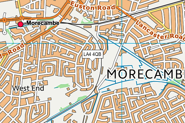 LA4 4QB map - OS VectorMap District (Ordnance Survey)