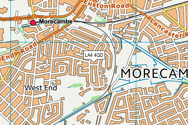 LA4 4QD map - OS VectorMap District (Ordnance Survey)