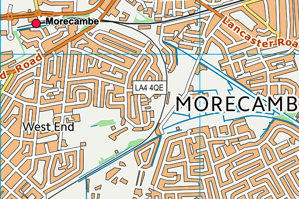 LA4 4QE map - OS VectorMap District (Ordnance Survey)