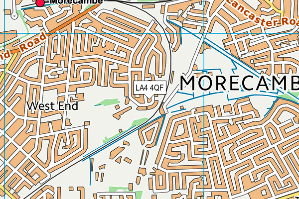 LA4 4QF map - OS VectorMap District (Ordnance Survey)