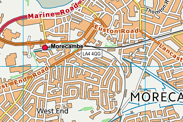 LA4 4QG map - OS VectorMap District (Ordnance Survey)