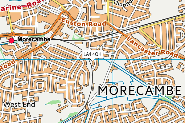 LA4 4QH map - OS VectorMap District (Ordnance Survey)