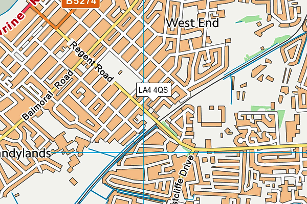 LA4 4QS map - OS VectorMap District (Ordnance Survey)