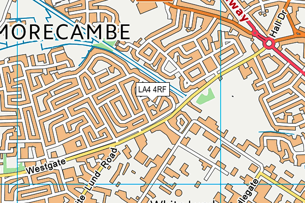 LA4 4RF map - OS VectorMap District (Ordnance Survey)