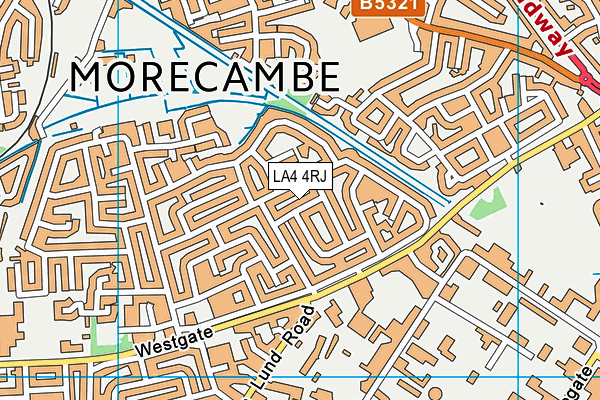 LA4 4RJ map - OS VectorMap District (Ordnance Survey)