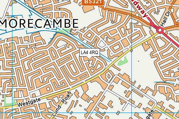 LA4 4RQ map - OS VectorMap District (Ordnance Survey)
