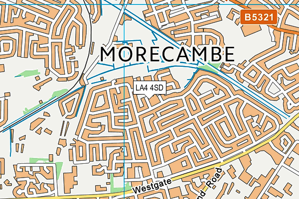 LA4 4SD map - OS VectorMap District (Ordnance Survey)