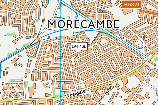 LA4 4SL map - OS VectorMap District (Ordnance Survey)