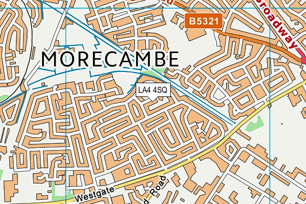 LA4 4SQ map - OS VectorMap District (Ordnance Survey)