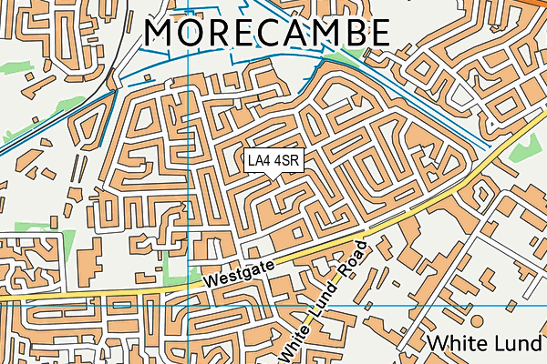 LA4 4SR map - OS VectorMap District (Ordnance Survey)