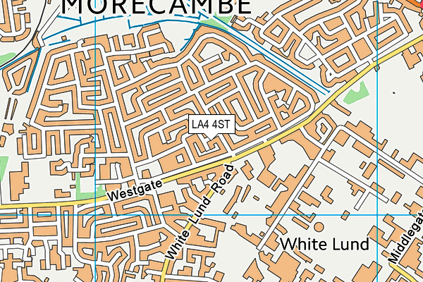 LA4 4ST map - OS VectorMap District (Ordnance Survey)