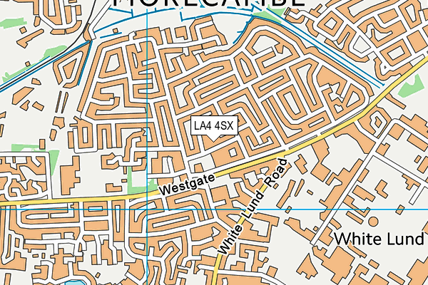LA4 4SX map - OS VectorMap District (Ordnance Survey)