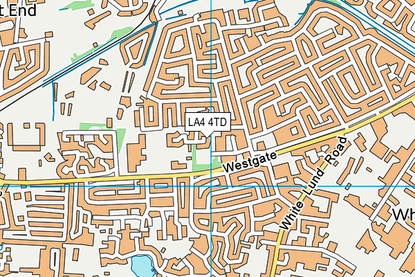 LA4 4TD map - OS VectorMap District (Ordnance Survey)