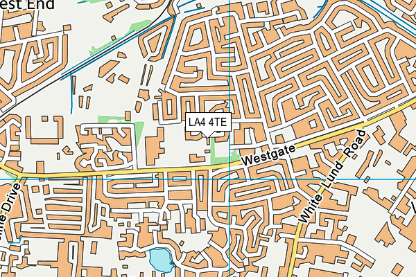 LA4 4TE map - OS VectorMap District (Ordnance Survey)