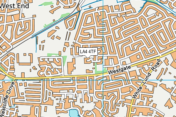 LA4 4TF map - OS VectorMap District (Ordnance Survey)